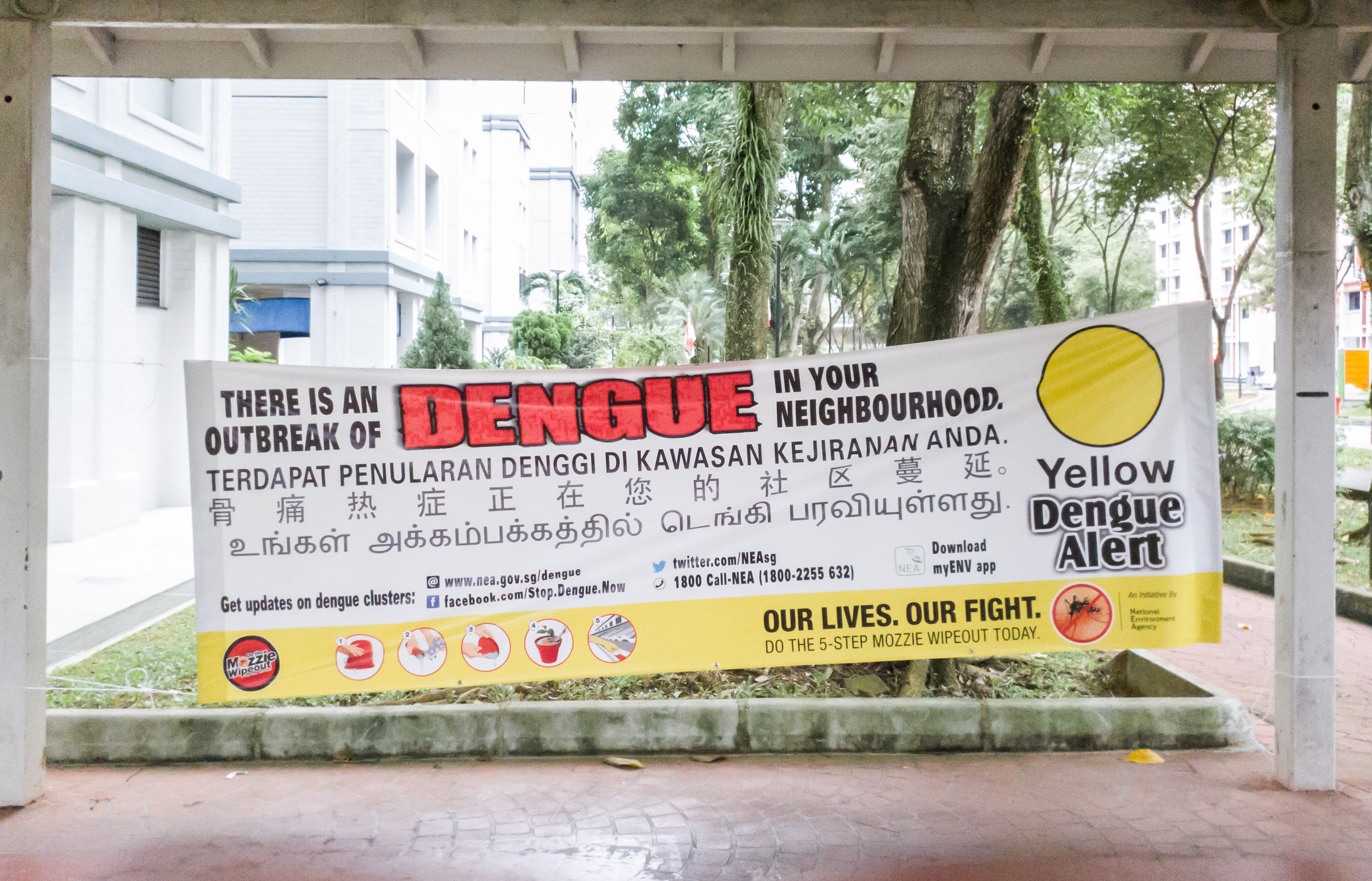 NEA Dengue Banner in Neighbourhoods