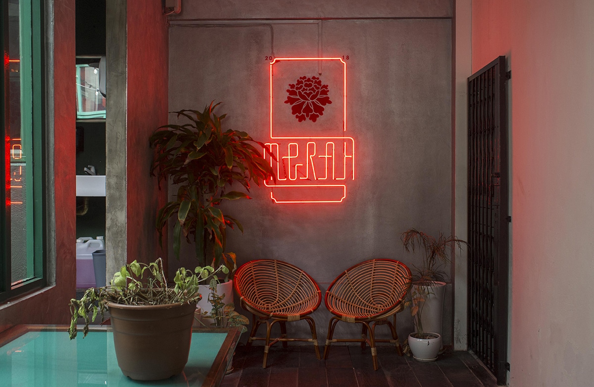 Merah Kitchen and Bar Interior Neon Sign