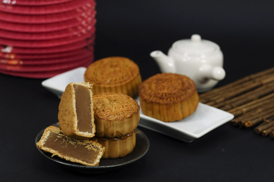 Cross Section of a Lotus Paste Mooncake
