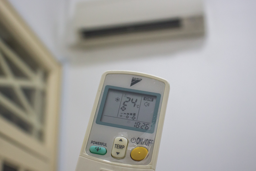 Set Air Conditioning to Comfortable Temperature