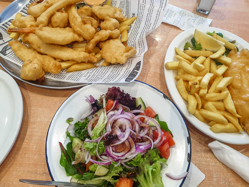 Fish and Chips by Seafood Cafe in Apollo Bay