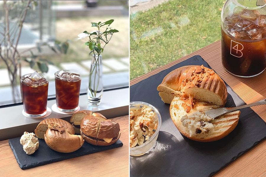 Bagels in FourB Cafe near DMZ