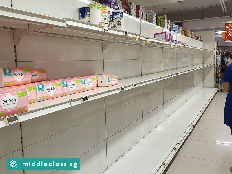 No more toilet paper in NTUC Singapore