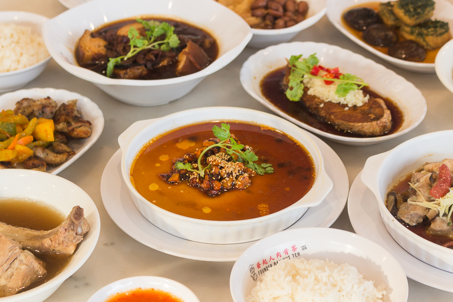 A table full of dishes from Founder Bak Kut Teh