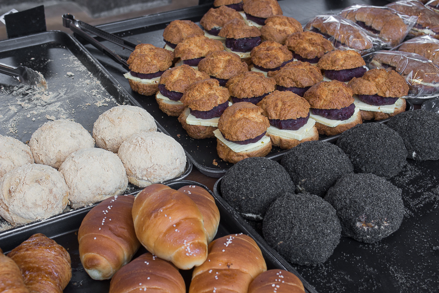 trays of baked goods from cafe onion anguk