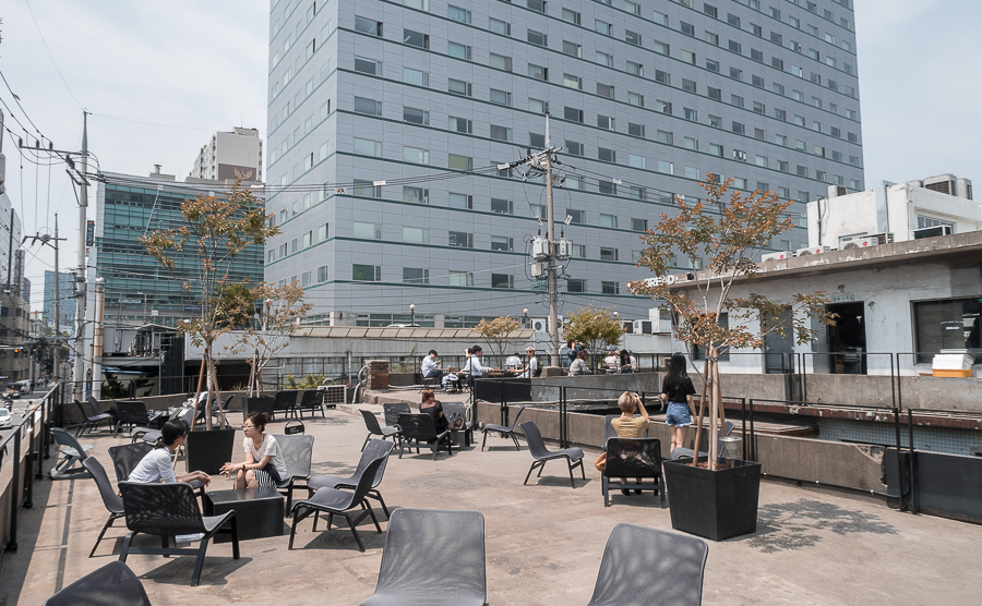 rooftop area of cafe onion seongsu