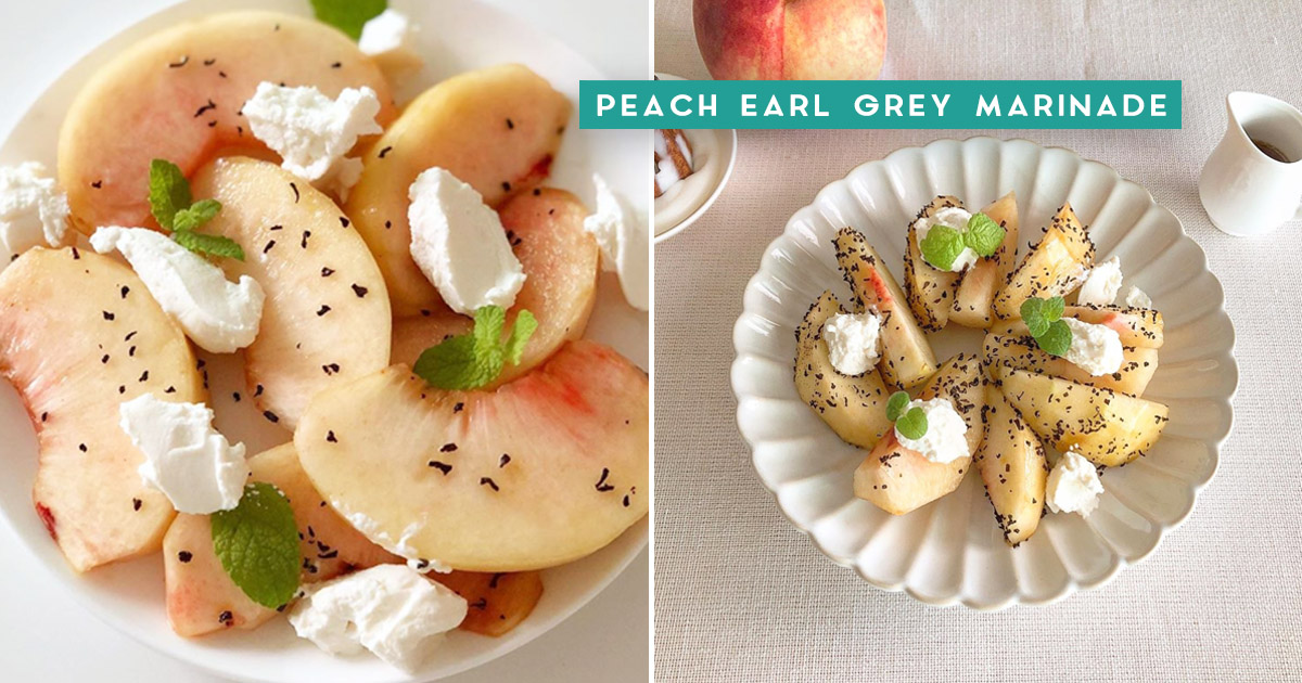 A New Way To Enjoy Peaches: Earl Grey Tea Leaves & Ricotta Cheese