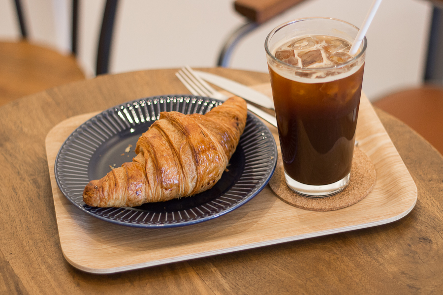 Butter Croissant and Iced Americano at Urban Table