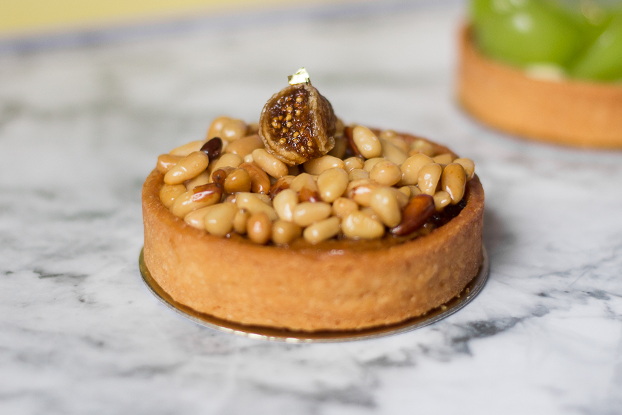 Tart topped with Pine Nuts from Korea