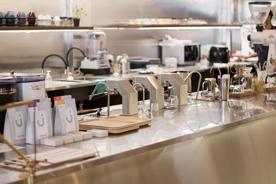 Metallic Coffee Bar Counter at Urban Table