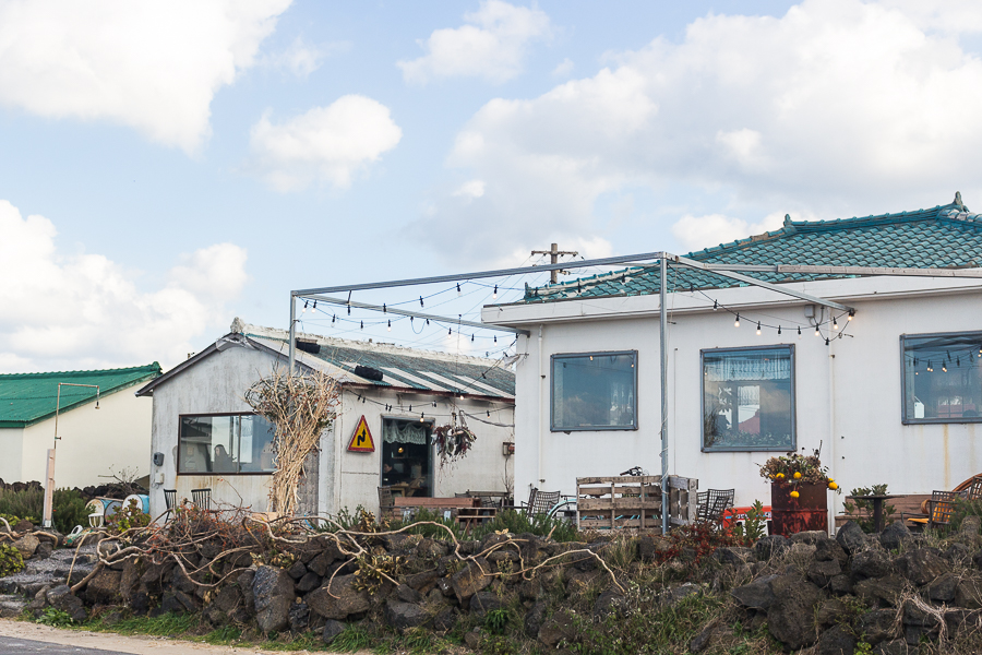 Exterior of Cafe Hallasan in Jeju