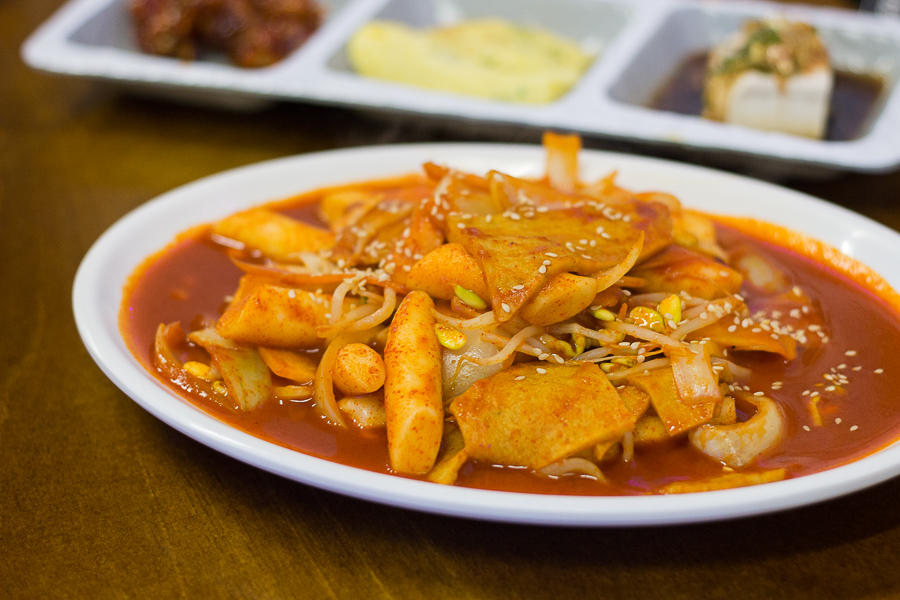 A Plate of Tteokbokki (Spicy Korean Rice Cakes)at Bras Basah Ssak3