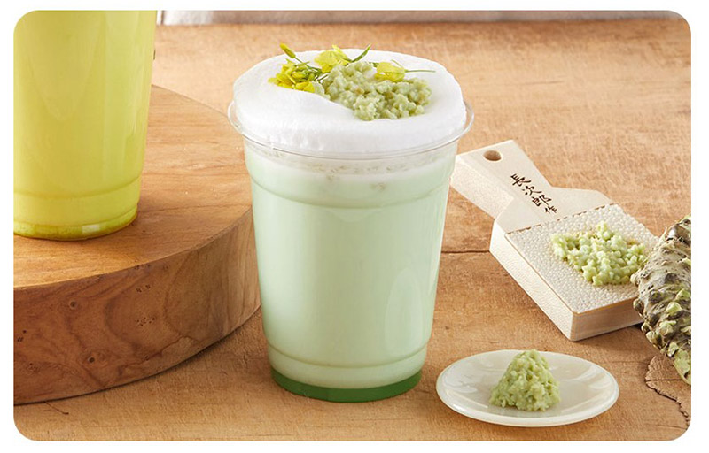 A milk based drink made using wasabi in Korea
