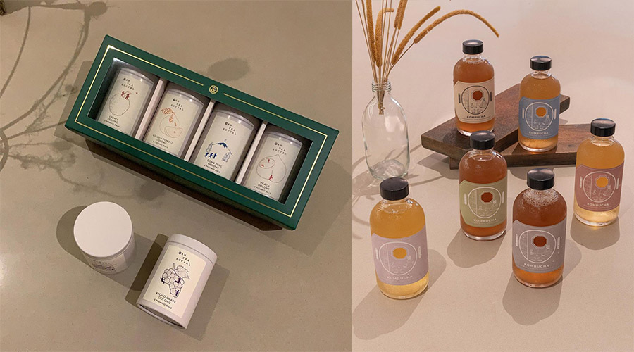 Bottled tea and gift tea tins from Antea Social