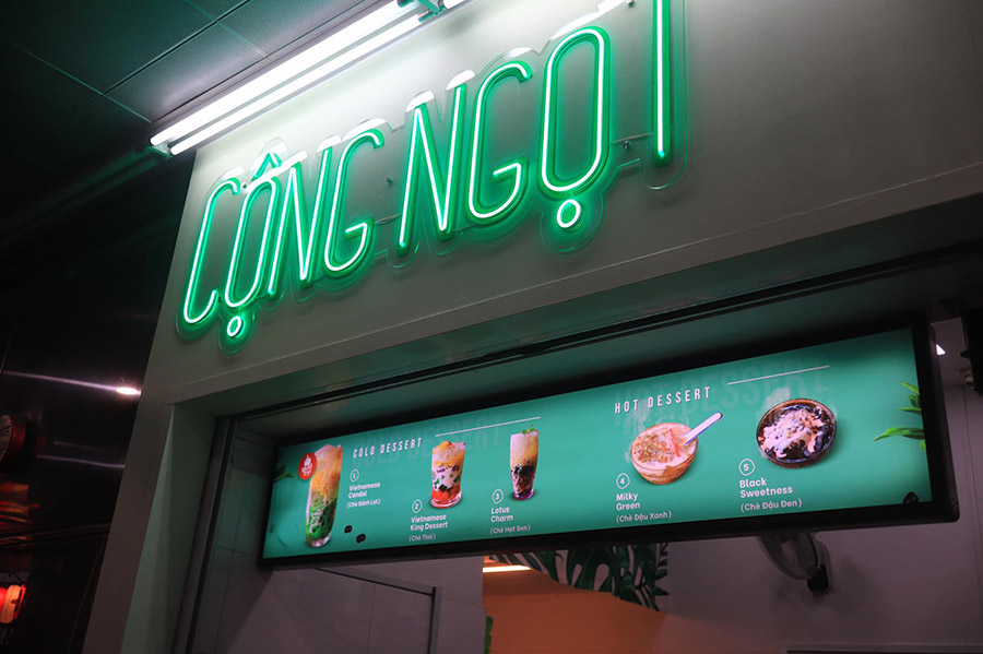 Neon Light Signage by Cong Ngot Singapore - Vietnamese Dessert Store in Bugis