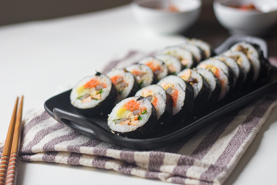 Gimbap made by a Korean mother in Singapore