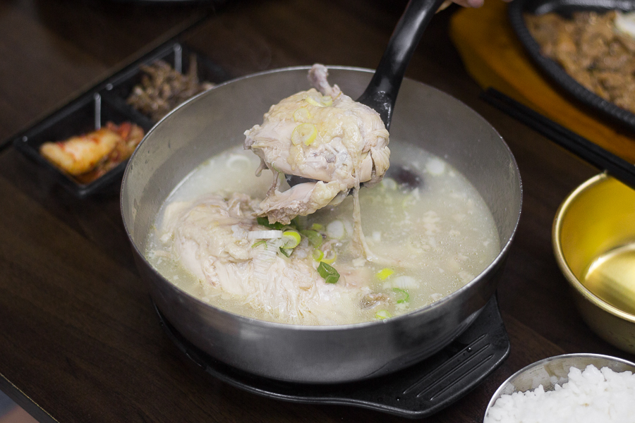 A bowl of Korean Ginseng Chicken in Orchard Towers