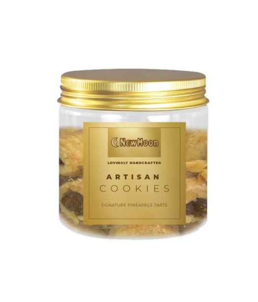 A jar of New Moon Artisanal Cookies - Pineapple Tarts