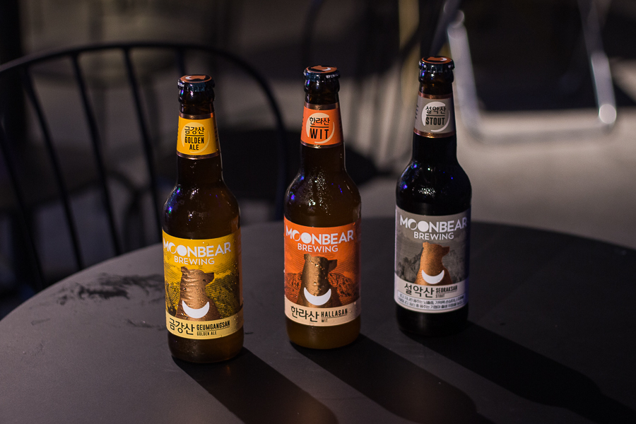 3 bottles of Korean craft beers from MoonBear Brewing