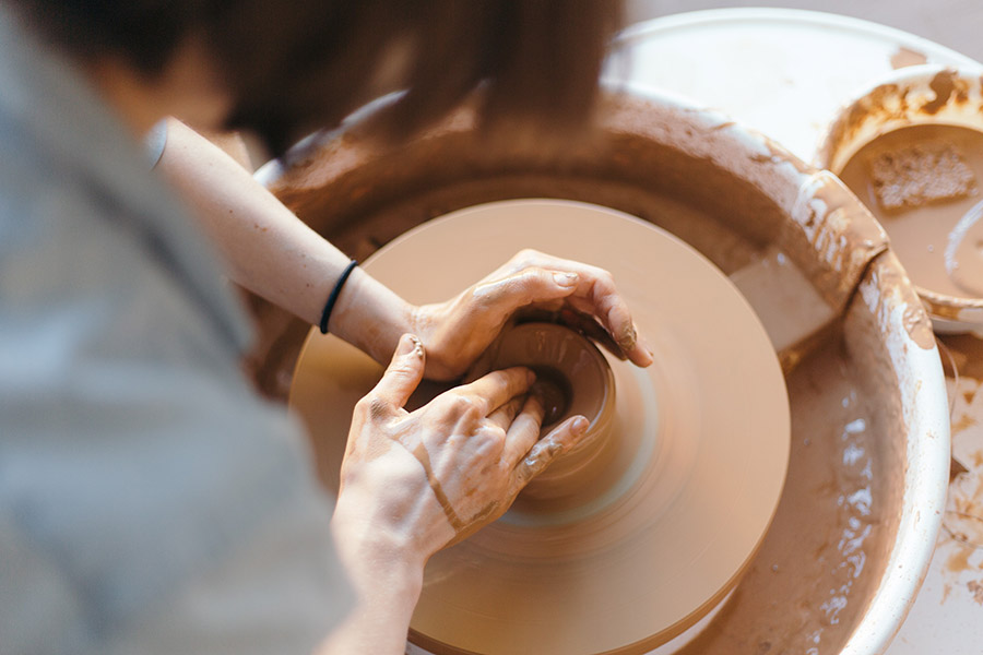 Making Ceramics using a Pottery Wheel