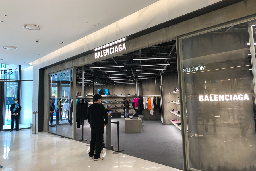 Balenciaga Shopfront at The Hyundai Seoul
