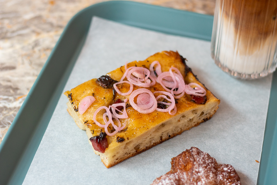 Smoked Duck Focaccia at DOUGH