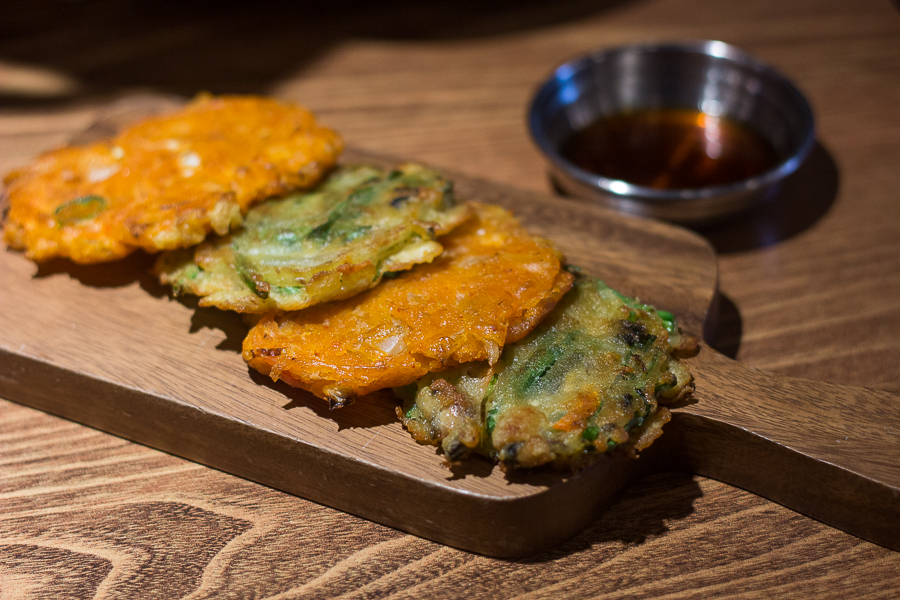Kimchi and Seafood Korean Pancakes from T.O.K Jjin
