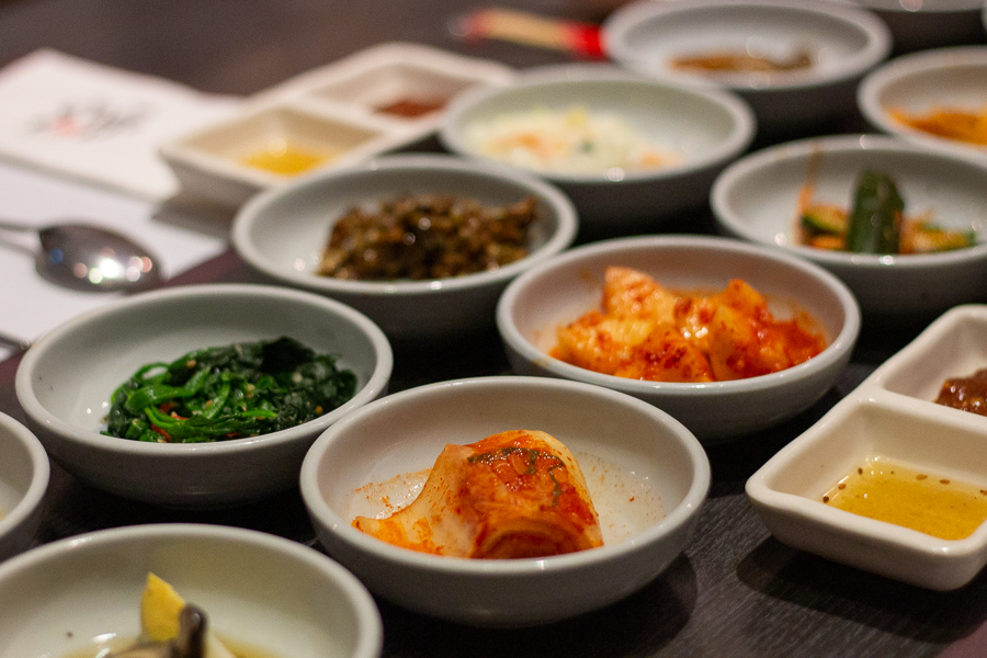 Korean side dishes served at Chang Restaurant in Dempsey Hill