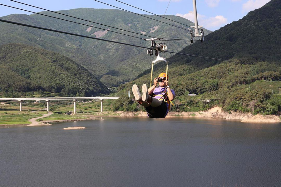 Yeongcheon Zipwire across the Bohyeonsan Dam