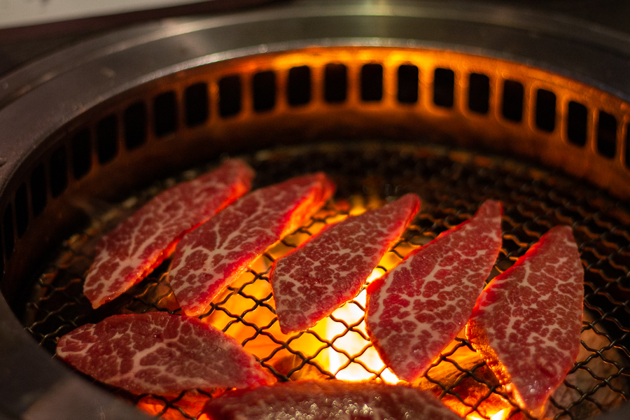 Boneless Short Rib over a charcoal fire