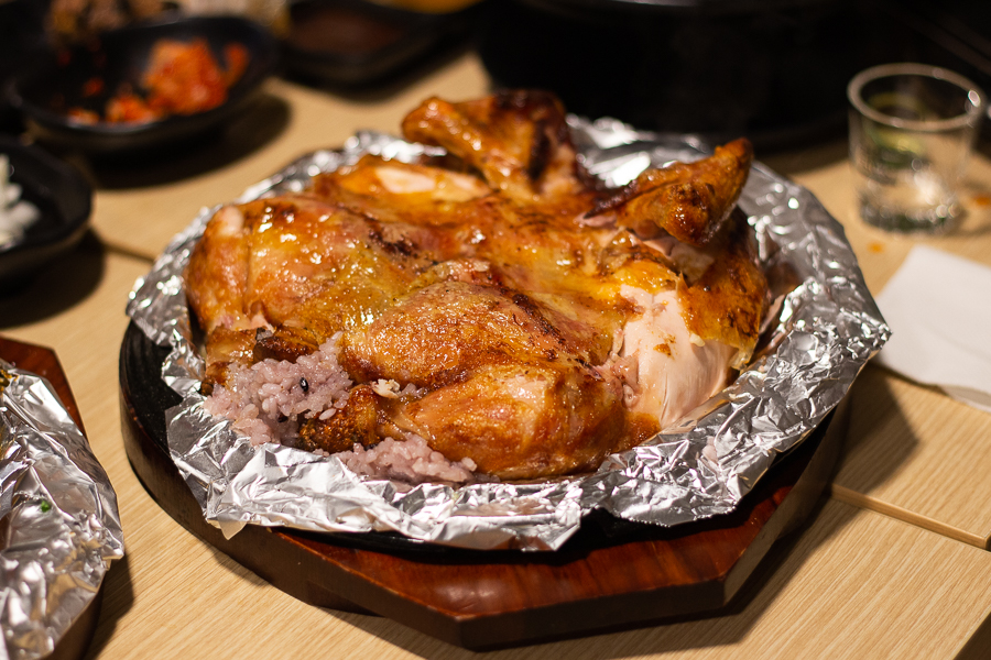 Korean Roasted Ginseng Chicken served at Firewood Chicken Katong