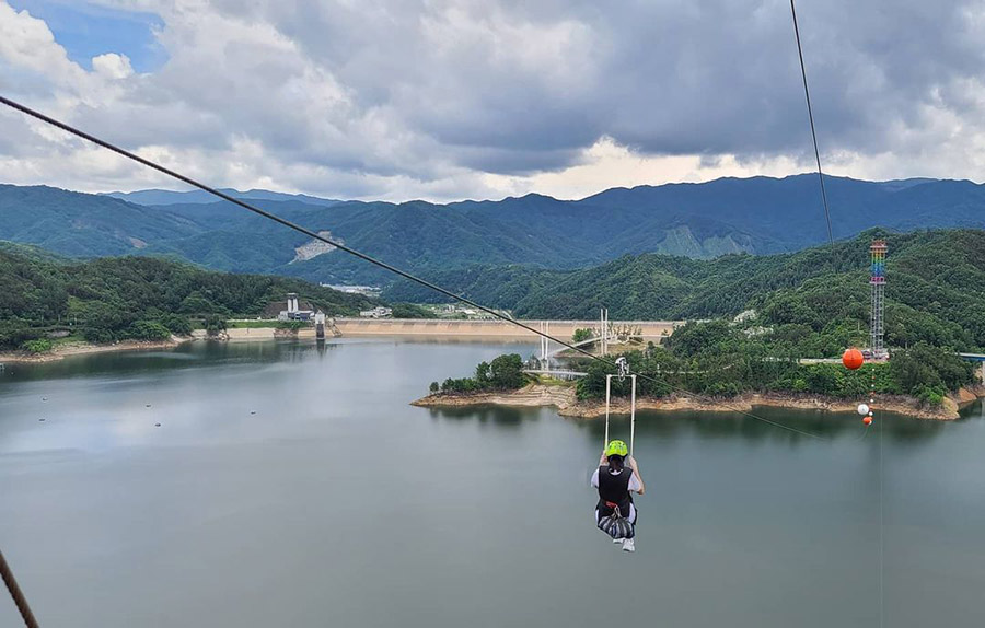 Rainbow Zipline in Korea