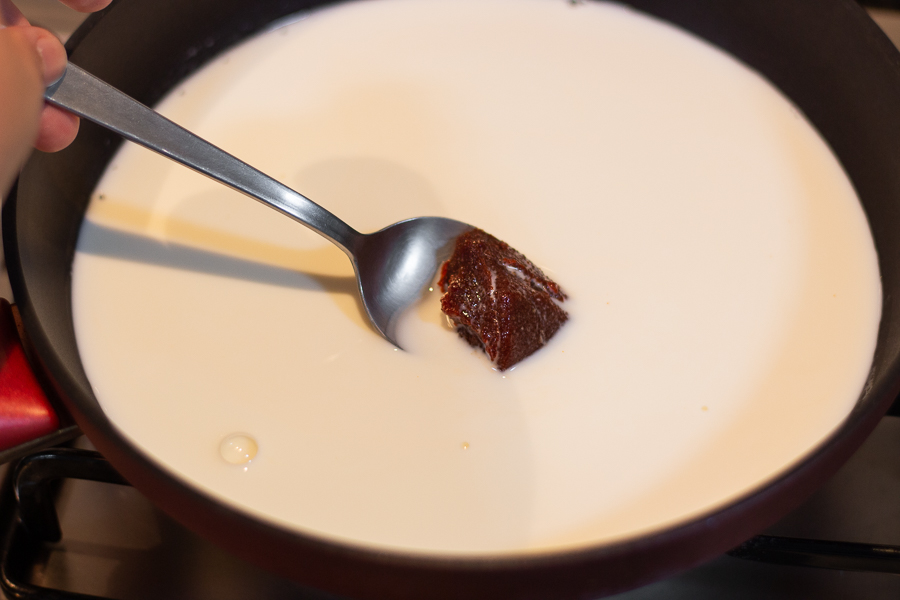 Mixing Gochujang in Milk