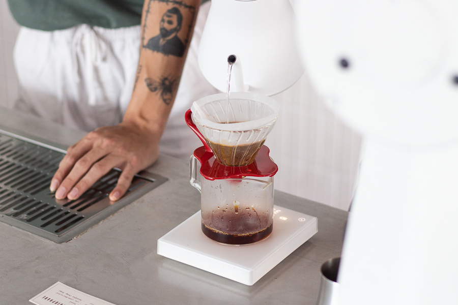 Barista making Filter Coffee at Coexist Coffee Singapore