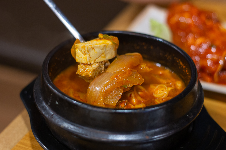 Kimchi Stew with tofu, meat and kimchi