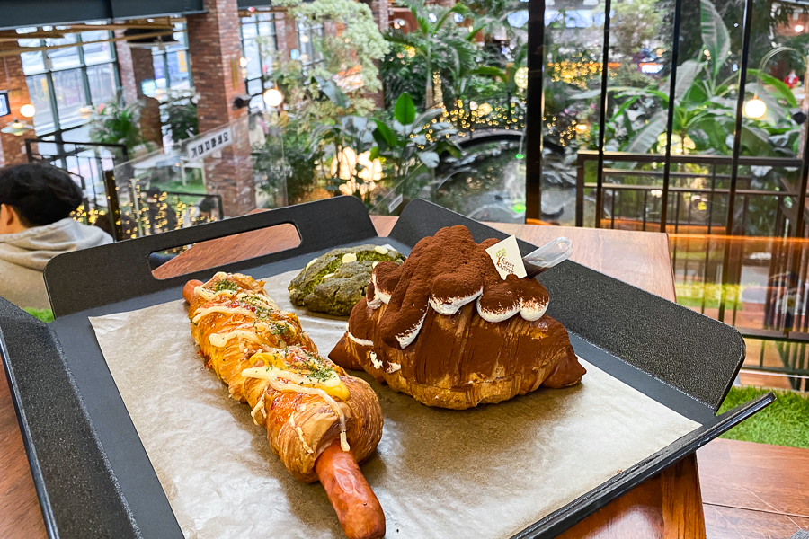 Tiramisu Croissant, Hotdog Roll and Cookie from Forest Outings Cafe in Ilsan