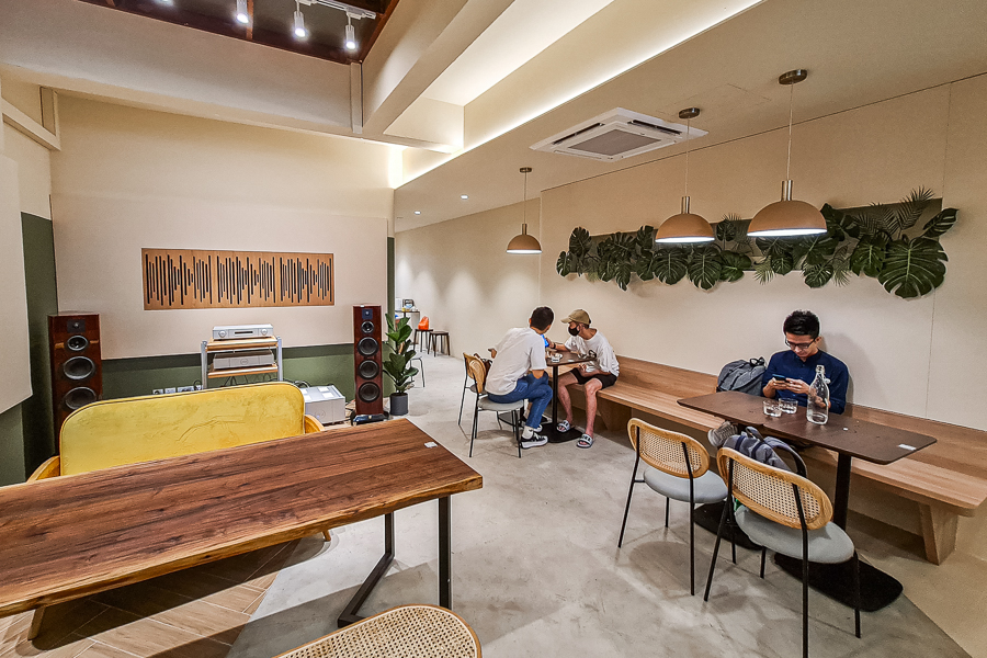 Acoustics Coffee Bar Indoor Seating Area that's Air-Conditioned