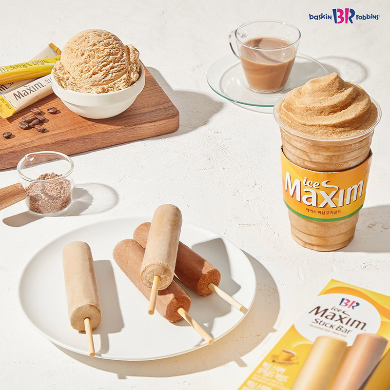 Baskin Robbins Maxim Mocha Gold Items: Ice Cream, Blast and Ice Bars