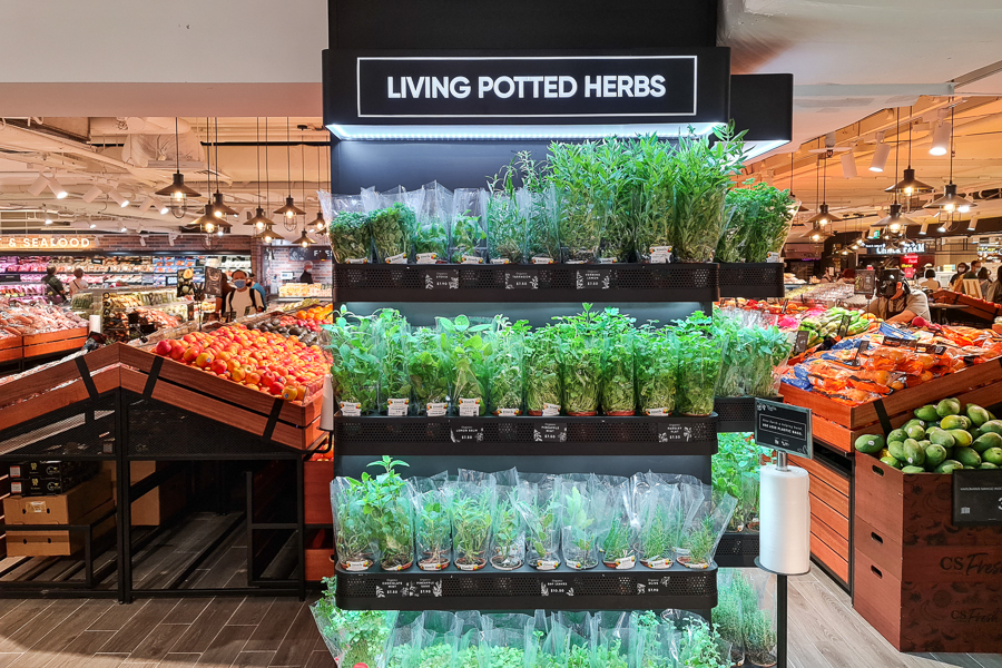 Fresh Potted Herbs Section