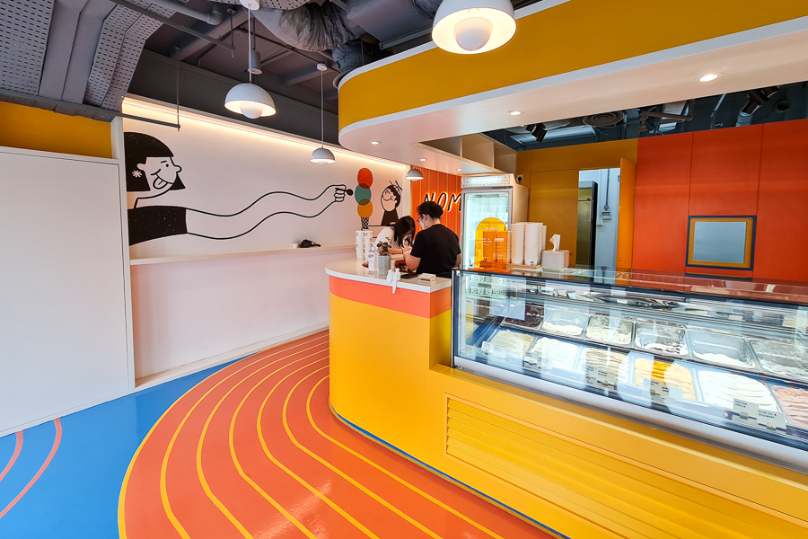 Interior of NOM Gelato Singapore