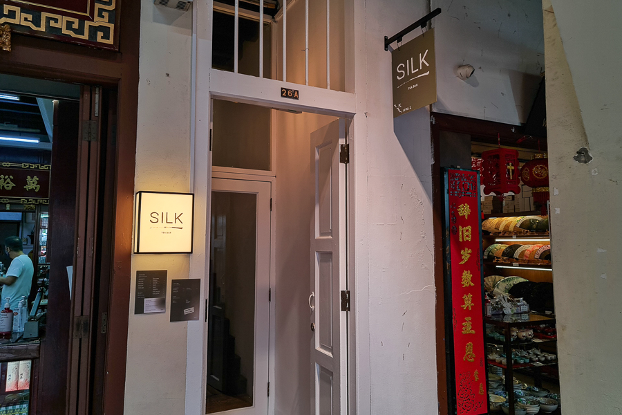 Entrance of SILK Tea Bar at Chinatown