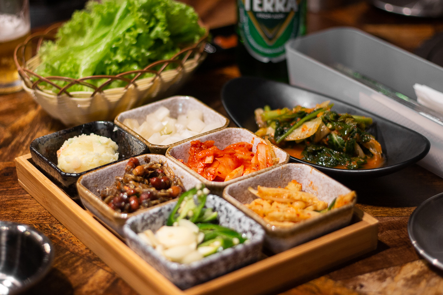 Side Dishes (Banchan) served at Yuktan Chobeolgu-i Korean BBQ Restaurant in Singapore
