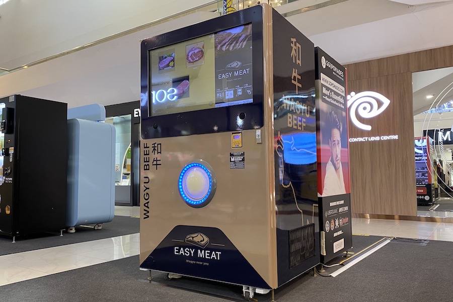 A Wagyu beef vending machine in Thomson Plaza