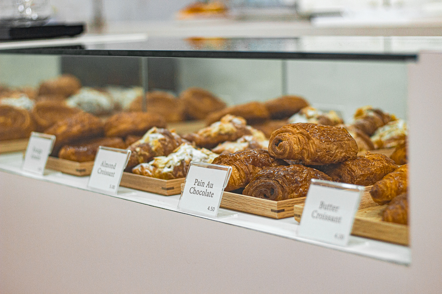 Bakes on Display at Haven Coffee Singapore, such as Croissants and Kouign Amann