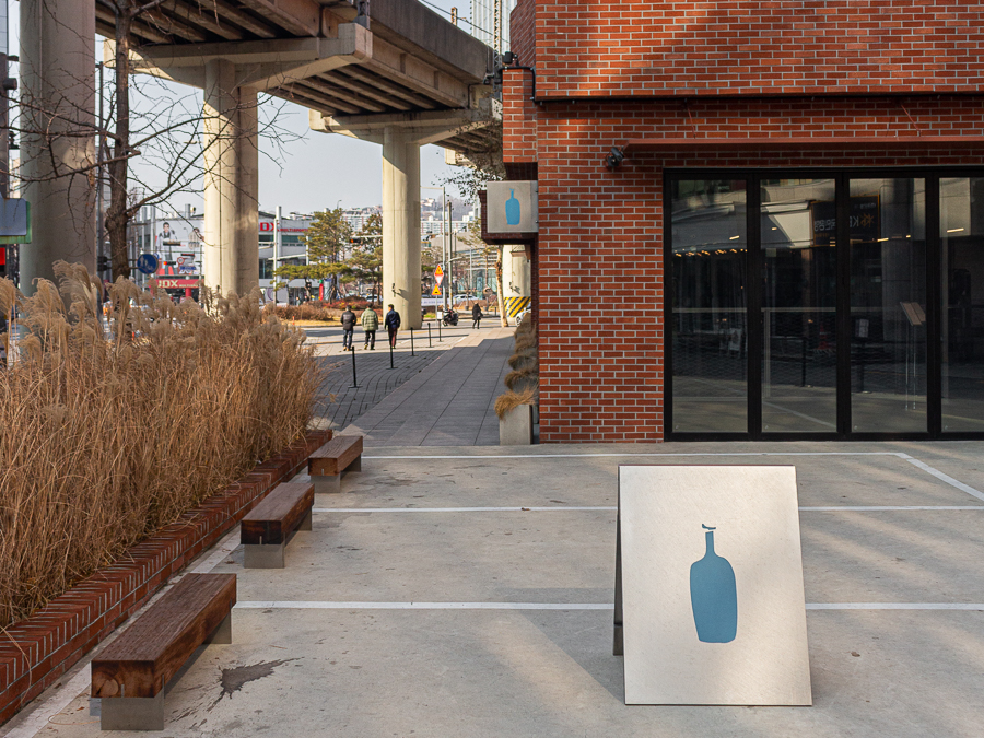 Entrance to Blue Bottle Cafe in Seongsu-dong, Seoul