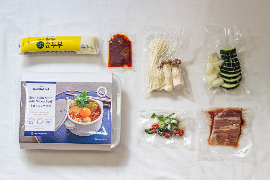 Content of Soondubu Stew Meal Kit from BlueBasket