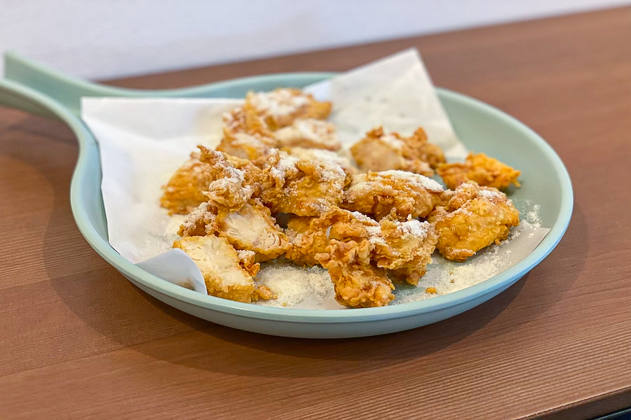 A plate of Chicken Tenders with Honey Butter Powder