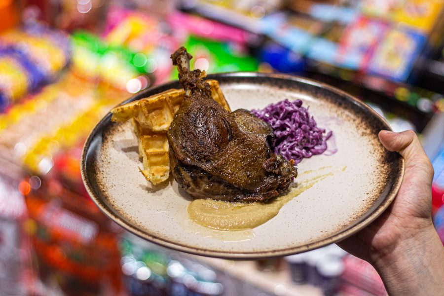 A plate of duck confit