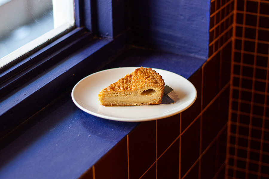 Gateau Basque on a plate