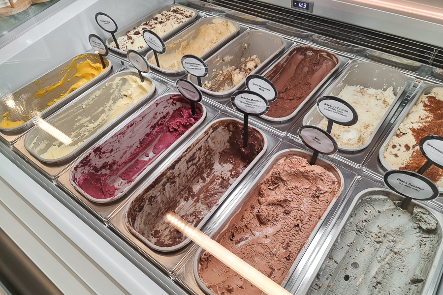 A range of Gelato Flavours from 2nd Serving